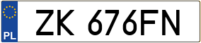 Trailer License Plate